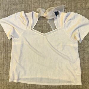 Sunday in Brooklyn - 3xl white sweetheart neckline shirt